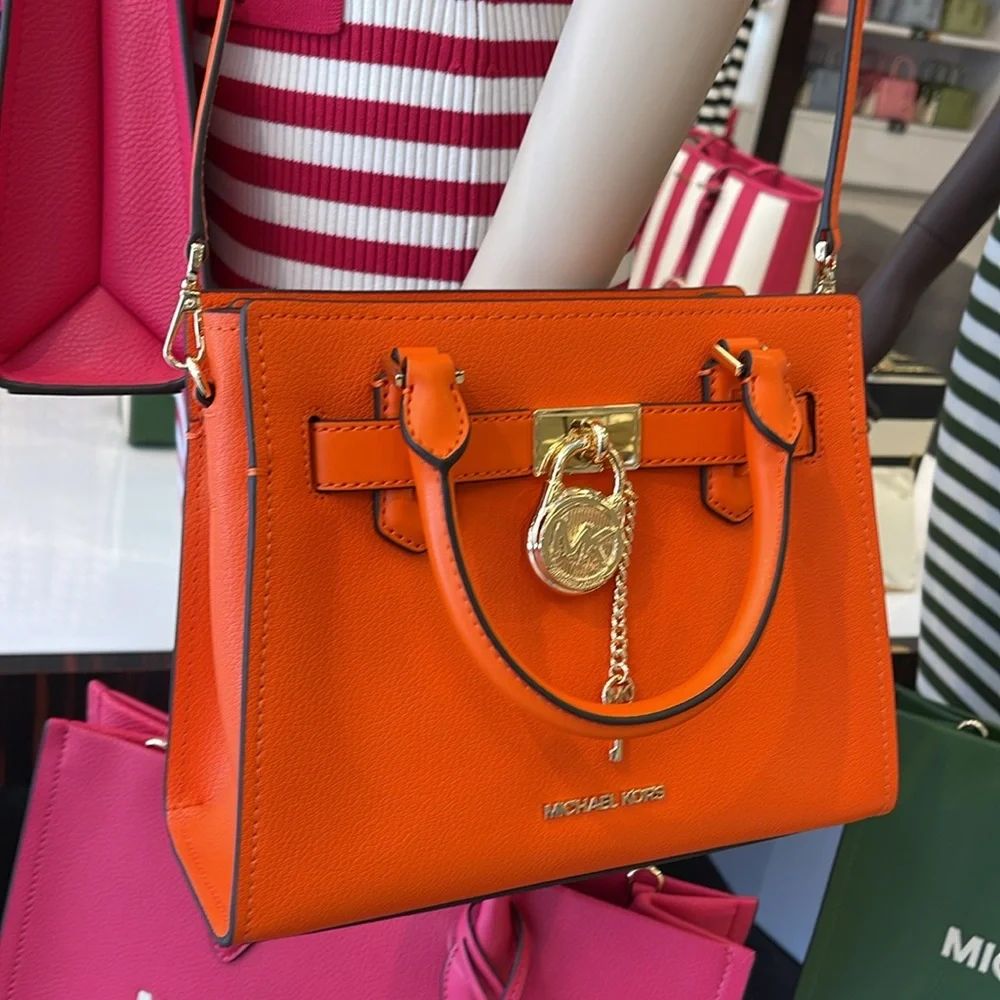 Michael Kors Hamilton Small Satchel Shoulder Crossbody Bag 
Poppy COLOR 
NWT - Picture 15 of 16